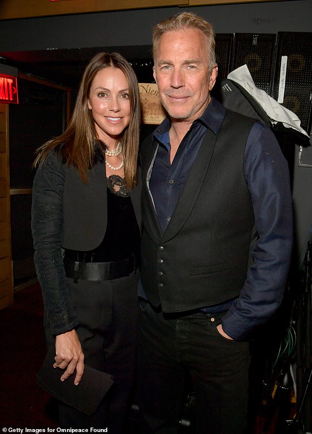 Last photo together: Christine Baumgartner, who tied the knot with Costner in 2004, filed the petition to separate from the Oscar and Emmy winning actor on Monday