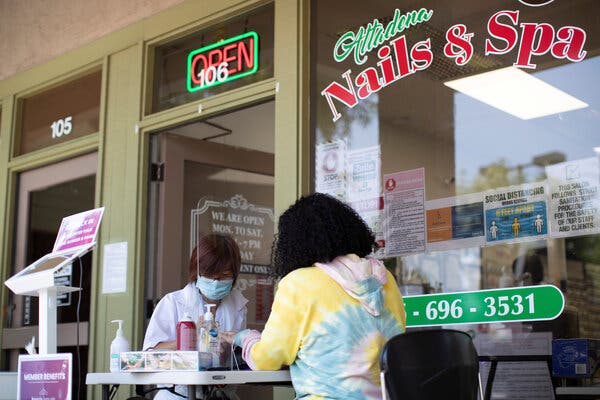In mid-July, Gov. Gavin Newsom gave guidelines for barber shops, nail salons and massage businesses that allowed them to stay in practice, if they moved outdoors.